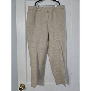 Womens Size 10 Talbots Linen Blend Metallic Cropped‎ Pants